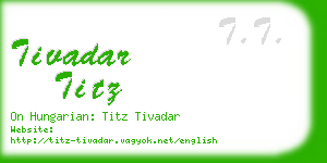 tivadar titz business card